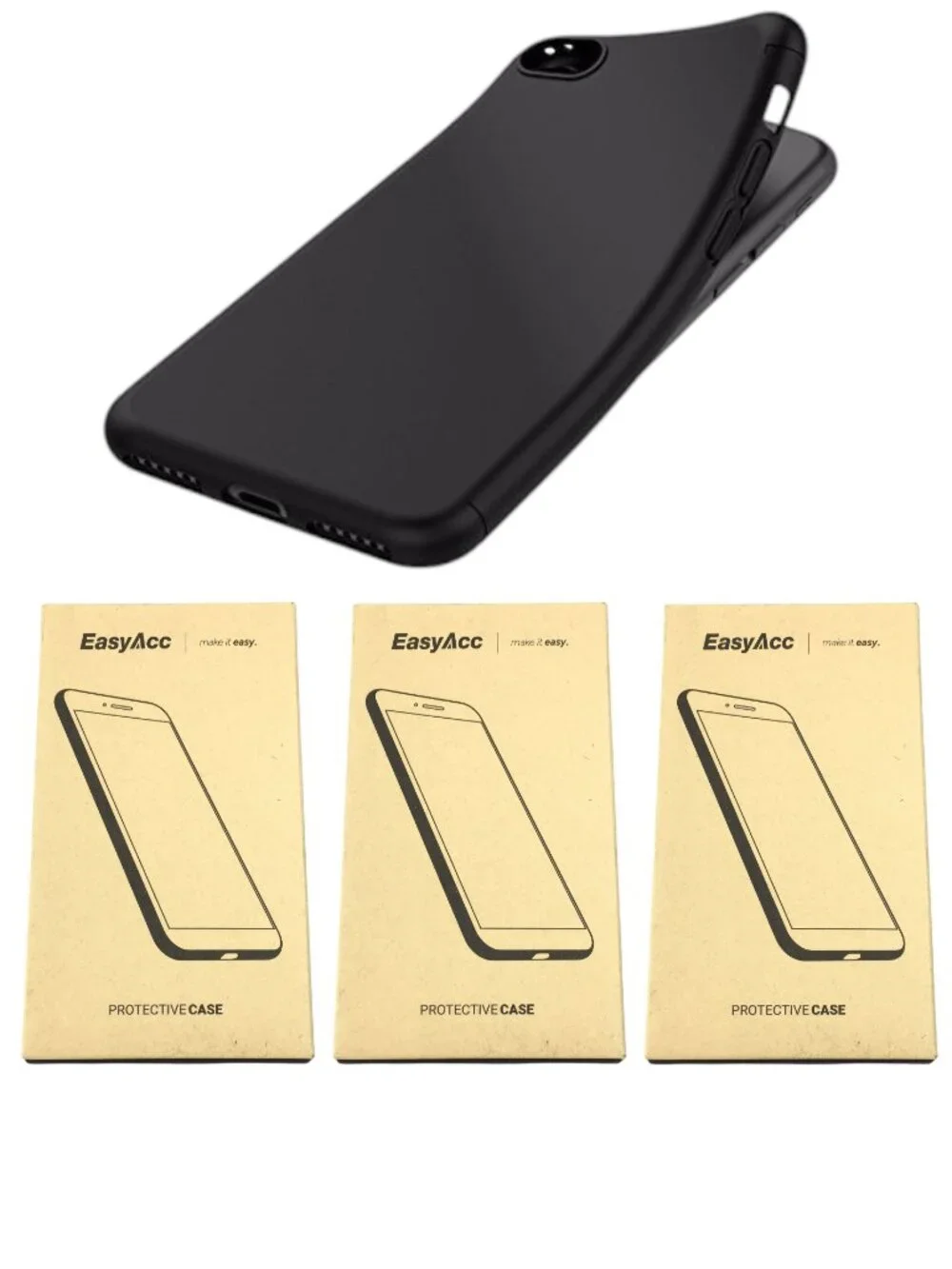 3 NEW iPhone Xs 1Os X 10 Case Cover Matte Black Slim Protective Cover NIP